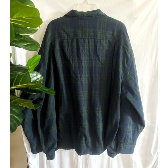 David Taylor Blue/Green Plaid Thermal Button-Down Coat Mens Size XXL - Picture 6 of 6